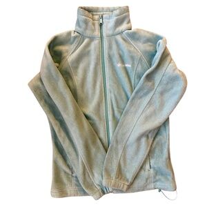 Columbia Soft Blue Full-Zip Fleece Jacket (S)